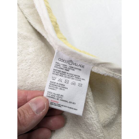Coco Village Sunny Yellow Toddler Towel - Picture 4 of 5